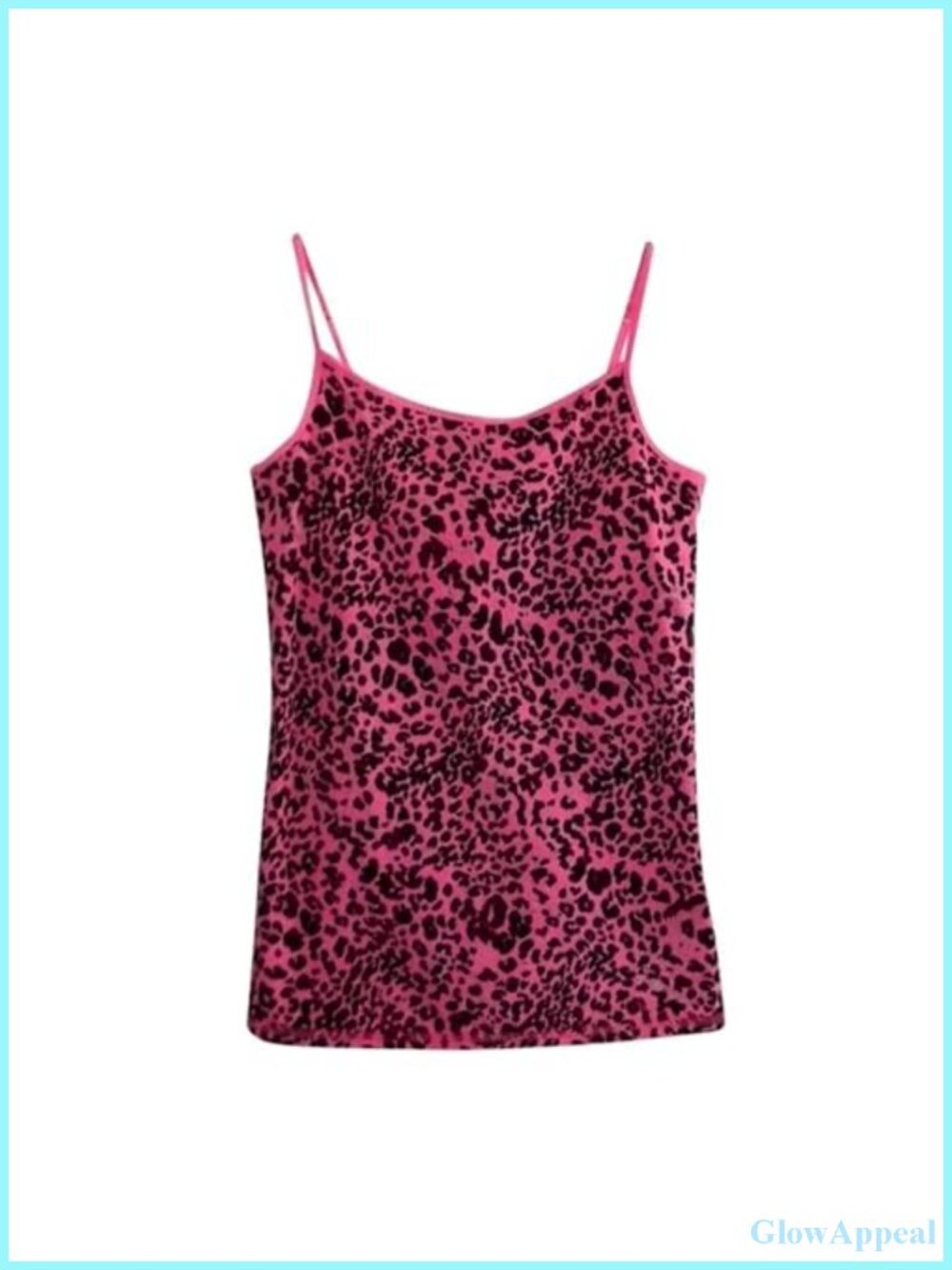 Y2K Leopard Print Crop Tank Top Spaghetti Strap Fitted Cami